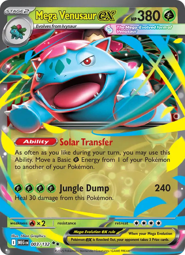 Mega Venusaur ex — Mega Evolution card #003