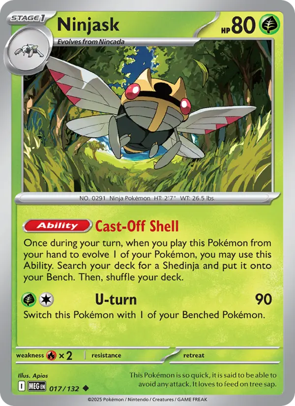 Ninjask — Mega Evolution card #017