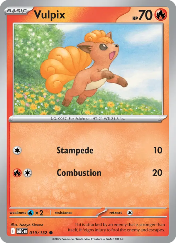 Vulpix — Mega Evolution card #019