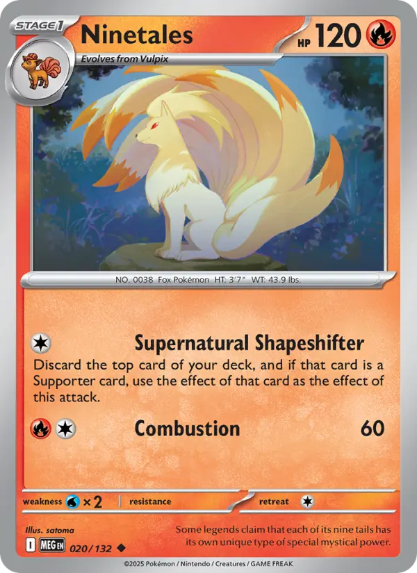 Ninetales — Mega Evolution card #020