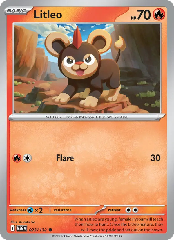 Litleo — Mega Evolution card #023