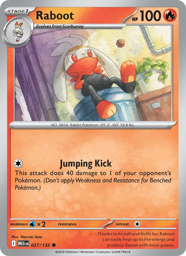 Raboot — Mega Evolution card #027