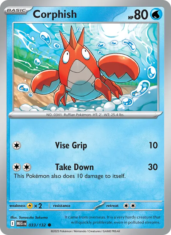 Corphish — Mega Evolution card #033