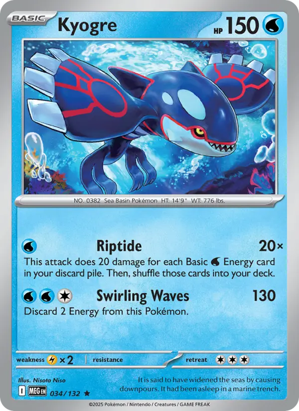 Kyogre — Mega Evolution card #034