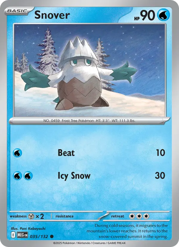 Snover — Mega Evolution card #035