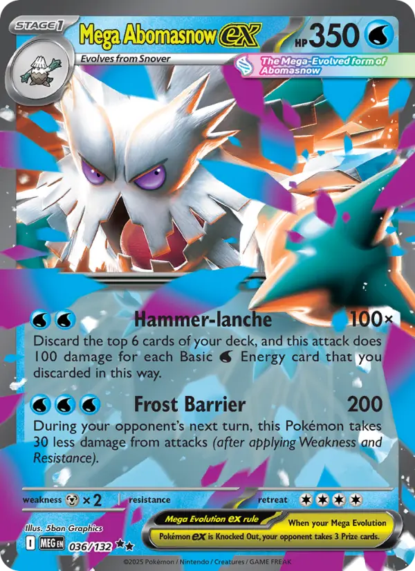 Mega Abomasnow ex — Mega Evolution card #036
