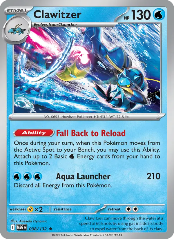 Clawitzer — Mega Evolution card #038