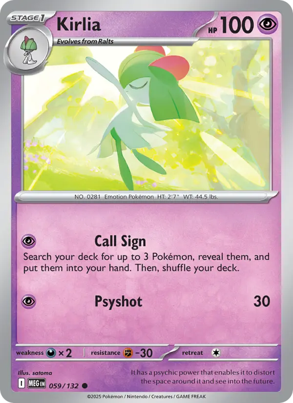 Kirlia — Mega Evolution card #059