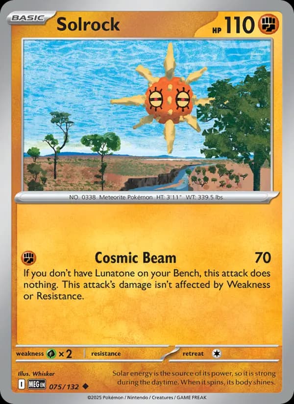 Solrock — Mega Evolution card #075