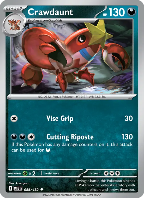 Crawdaunt — Mega Evolution card #085