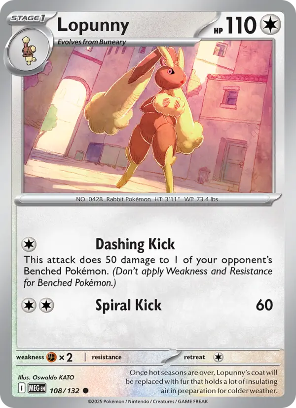 Lopunny — Mega Evolution card #108