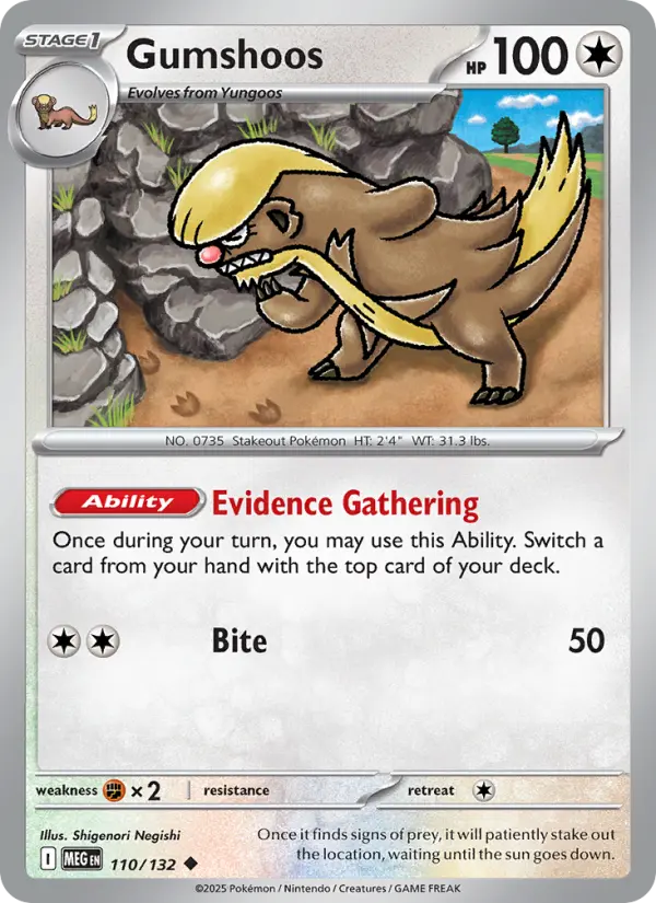 Gumshoos — Mega Evolution card #110