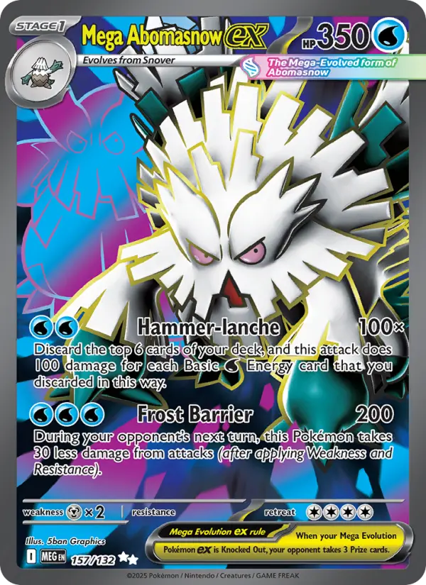 Mega Abomasnow ex — Mega Evolution card #157