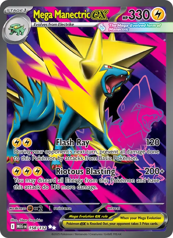Mega Manectric ex — Mega Evolution card #158