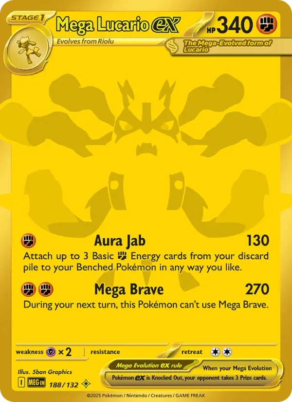 Mega Lucario ex — Mega Evolution card #188