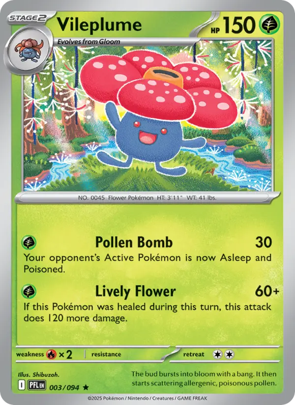 Vileplume — Phantasmal Flames card #003