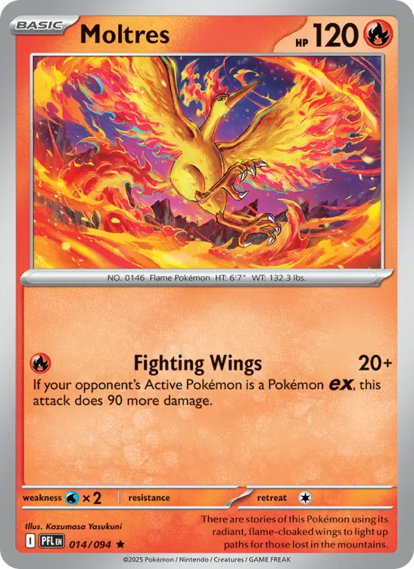 Moltres — Phantasmal Flames card #014