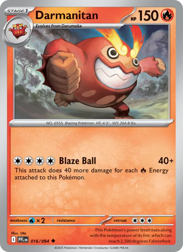 Darmanitan — Phantasmal Flames card #016