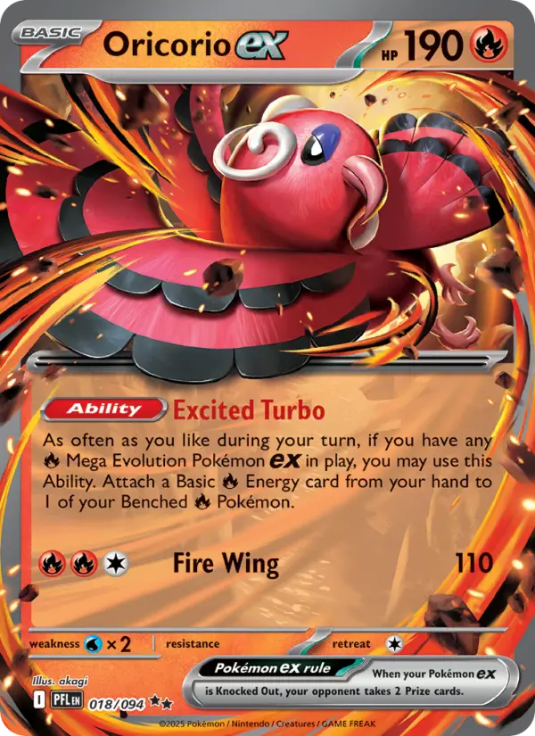 Oricorio ex — Phantasmal Flames card #018