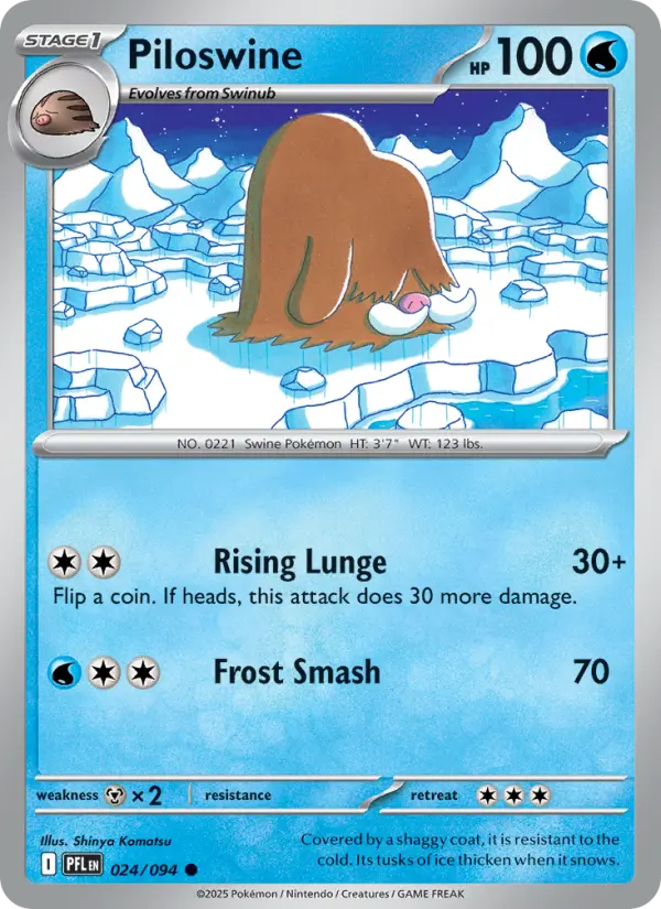 Piloswine — Phantasmal Flames card #024