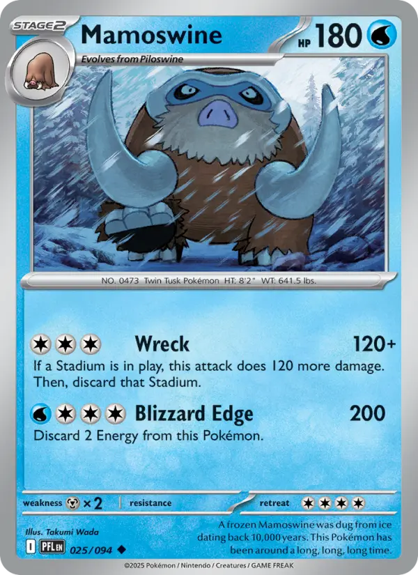 Mamoswine — Phantasmal Flames card #025