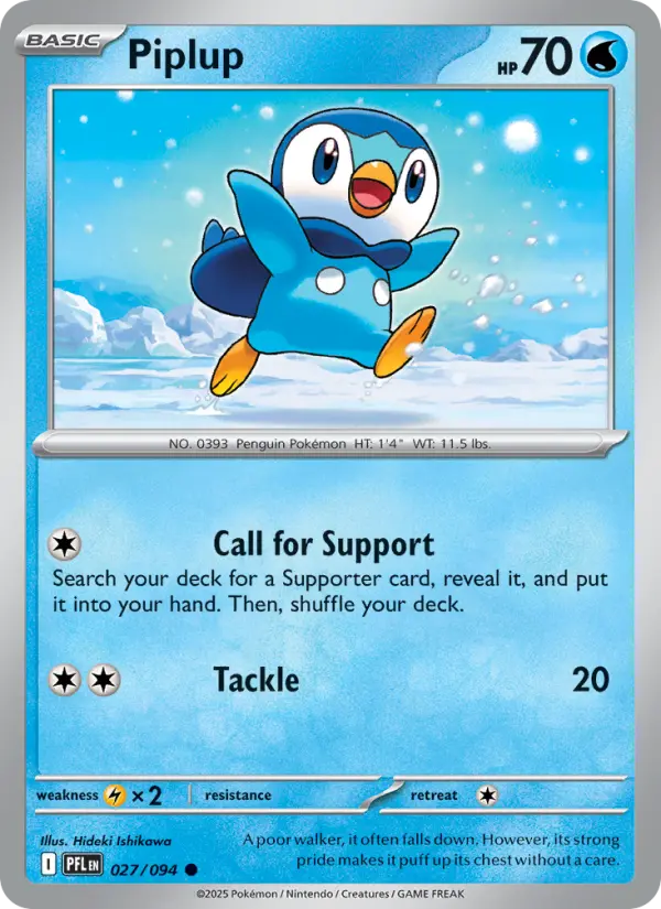 Piplup — Phantasmal Flames card #027