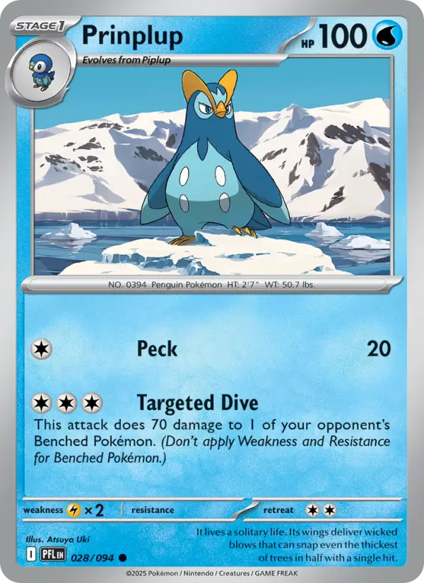 Prinplup — Phantasmal Flames card #028