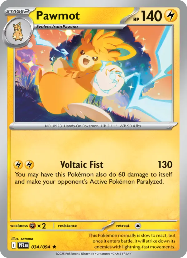 Pawmot — Phantasmal Flames card #034