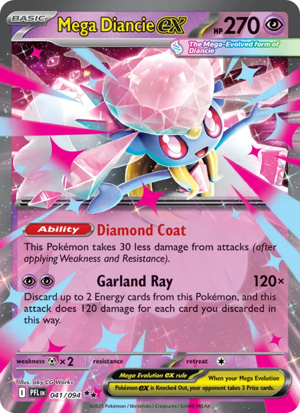 Mega Diancie ex — Phantasmal Flames card #041