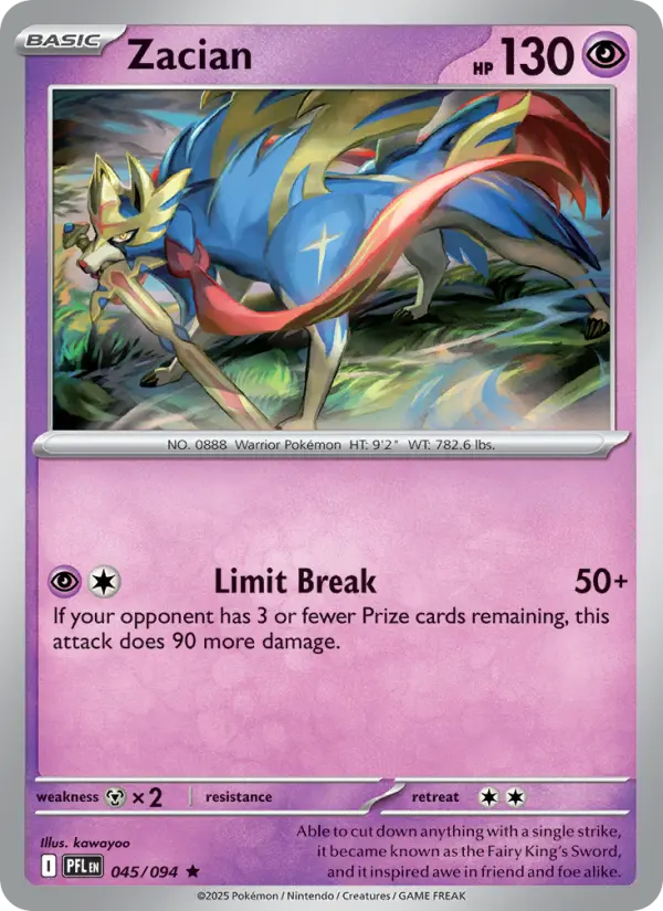 Zacian — Phantasmal Flames card #045