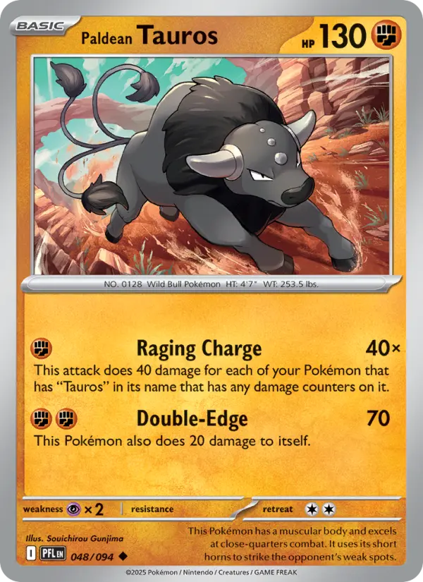 Paldean Tauros — Phantasmal Flames card #048