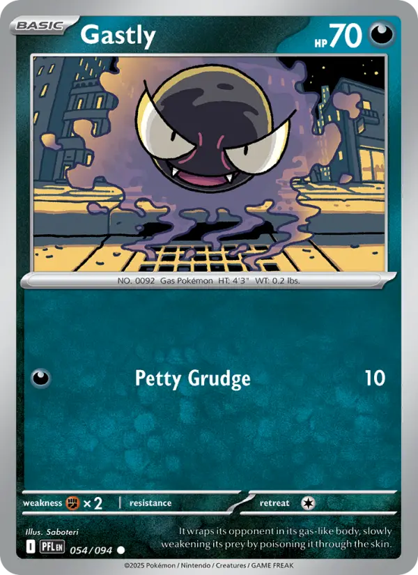 Gastly — Phantasmal Flames card #054