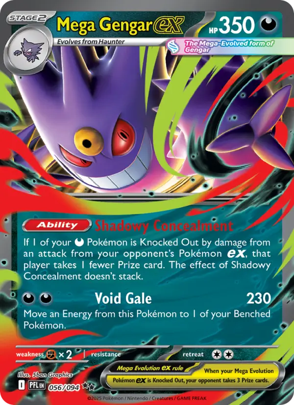 Mega Gengar ex — Phantasmal Flames card #056