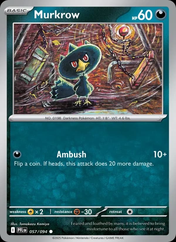 Murkrow — Phantasmal Flames card #057