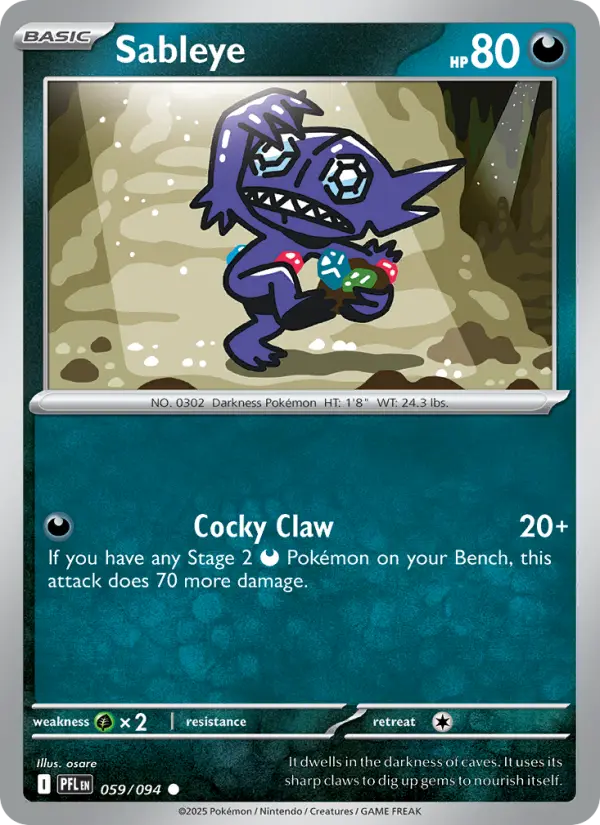 Sableye — Phantasmal Flames card #059