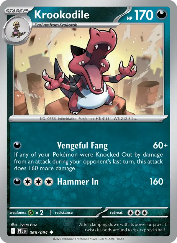 Krookodile — Phantasmal Flames card #066