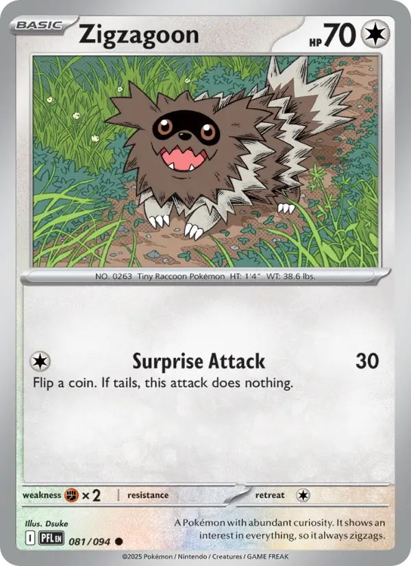Zigzagoon — Phantasmal Flames card #081