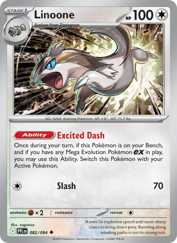 Linoone — Phantasmal Flames card #082