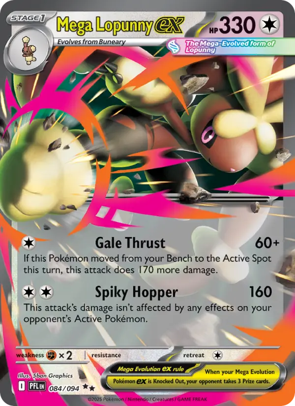 Mega Lopunny ex — Phantasmal Flames card #084