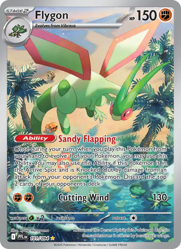 Flygon — Phantasmal Flames card #101