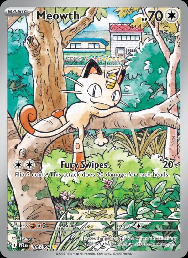 Meowth — Phantasmal Flames card #106