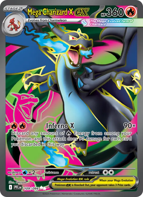 Mega Charizard X ex — Phantasmal Flames card #109