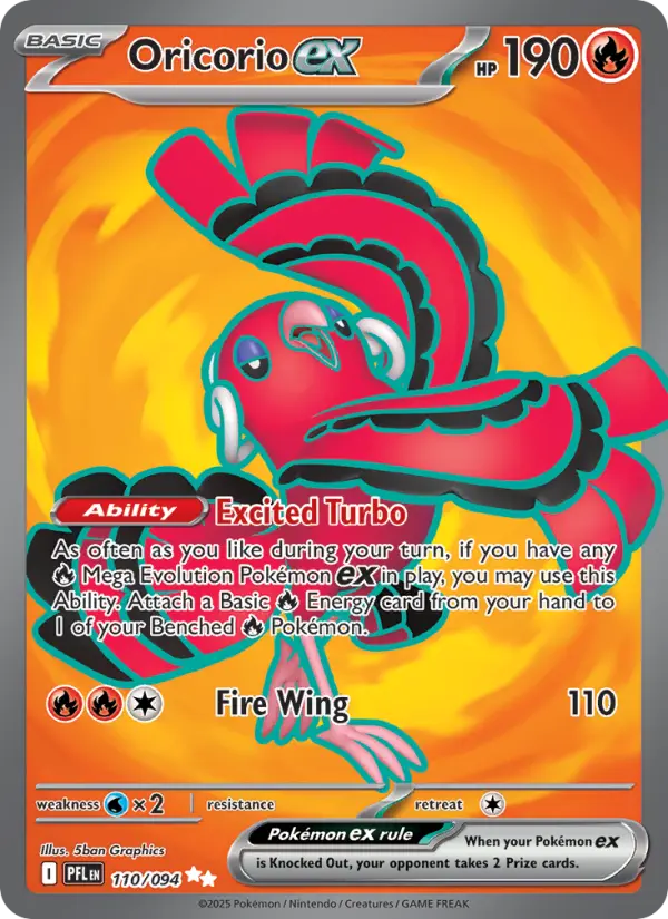 Oricorio ex — Phantasmal Flames card #110