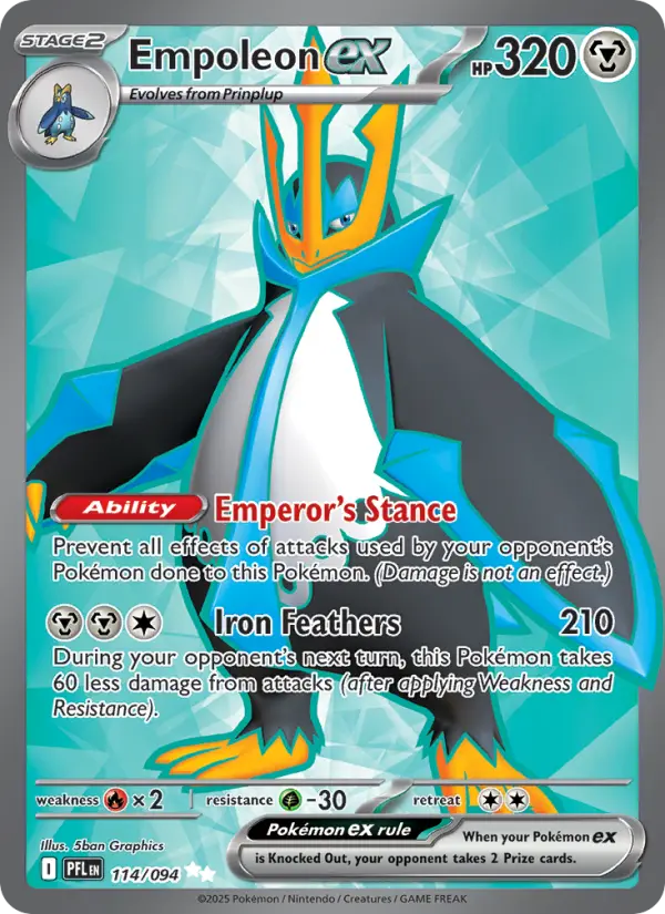 Empoleon ex — Phantasmal Flames card #114