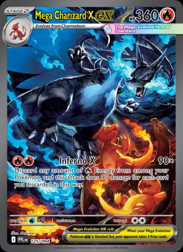 Mega Charizard X ex — Phantasmal Flames card #125