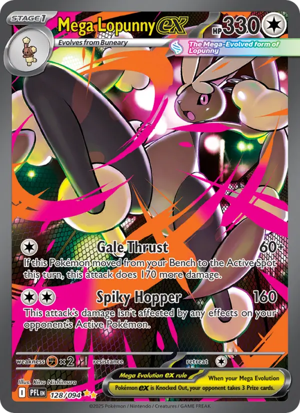 Mega Lopunny ex — Phantasmal Flames card #128