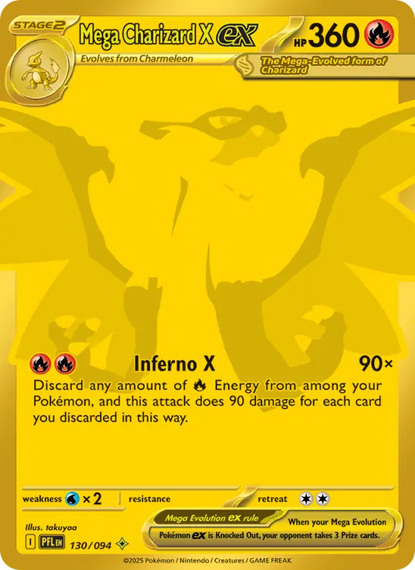 Mega Charizard X ex — Phantasmal Flames card #130