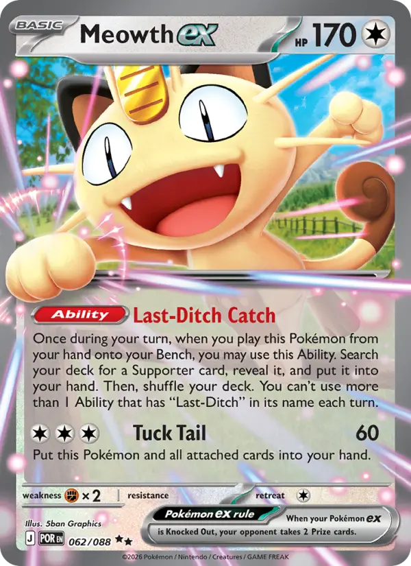 Meowth ex — Perfect Order card #062