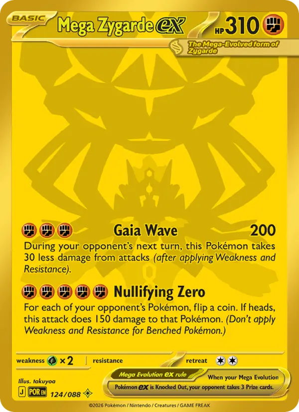 Mega Zygarde ex — Perfect Order card #124