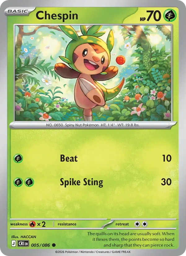 Chespin — Chaos Rising card #005